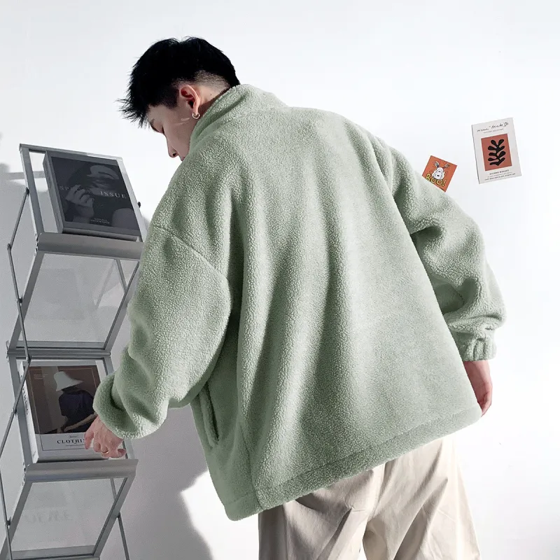 Tonlion Velvet Jackets Men Light Green-5