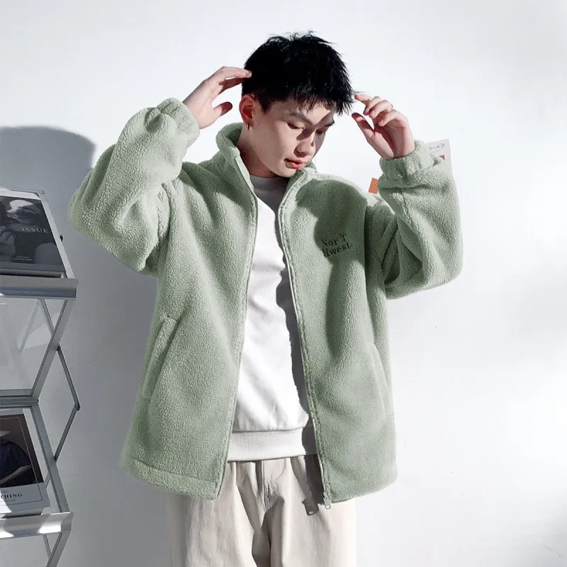 Tonlion Velvet Jackets Men Light Green-4
