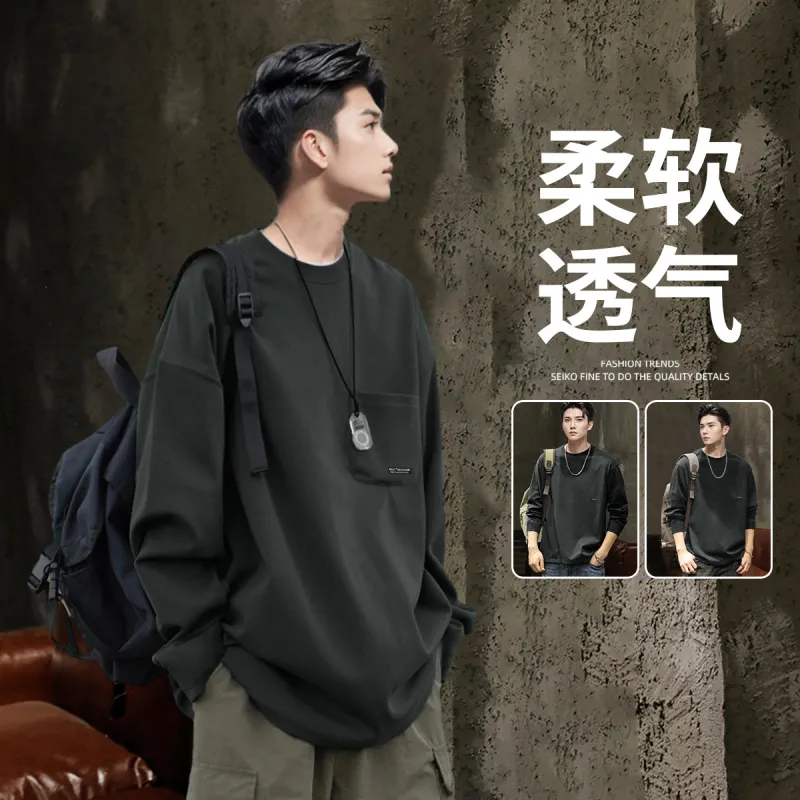 Tonlion Long Sleeved T Shirts Men's-2