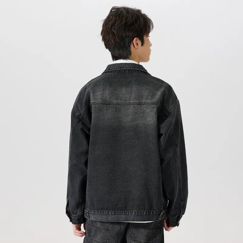 JASONWOOD Cowboy On The Run Denim Jacket Men's Modern Black-3