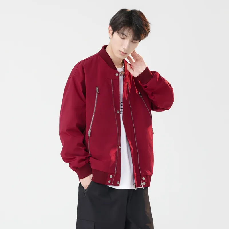 JASONWOOD Jackets Coats Unisex Burgundy-4