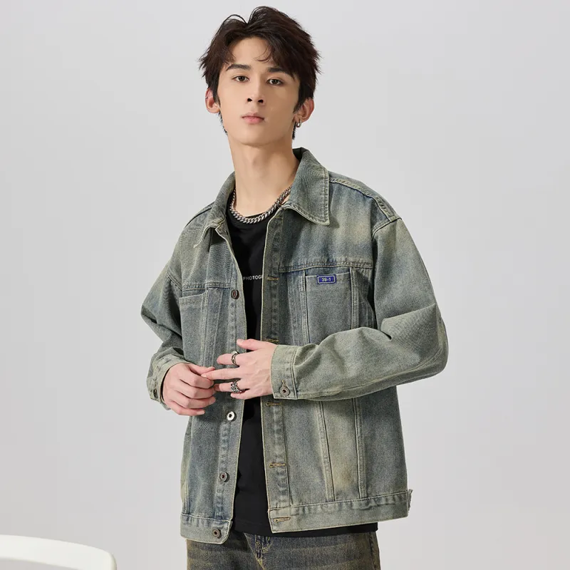 JASONWOOD Denim Jacket Unisex Grass Head Gray-5