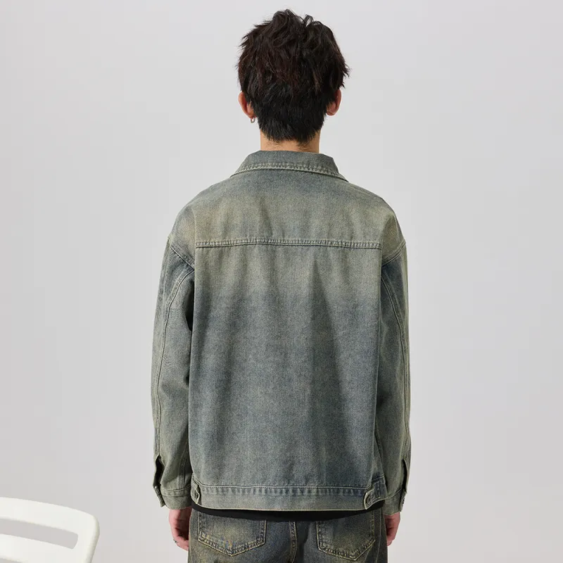 JASONWOOD Denim Jacket Unisex Grass Head Gray-4