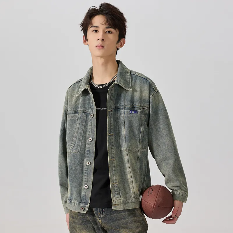 JASONWOOD Denim Jacket Unisex Grass Head Gray-3