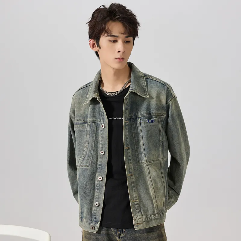 JASONWOOD Denim Jacket Unisex Grass Head Gray-6