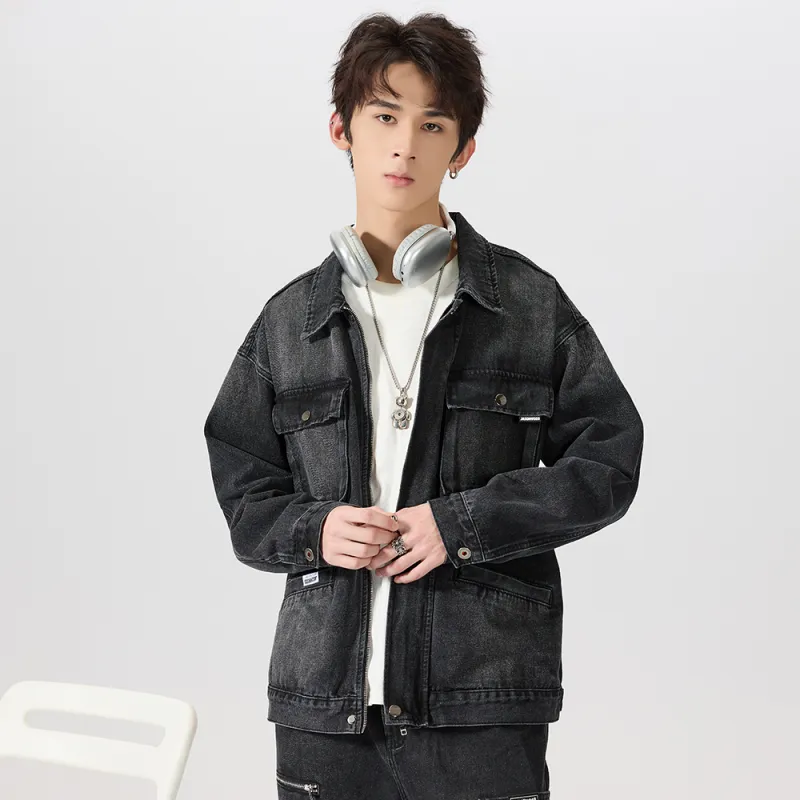JASONWOOD Cowboy On The Run Denim Jacket Men's Modern Black-5