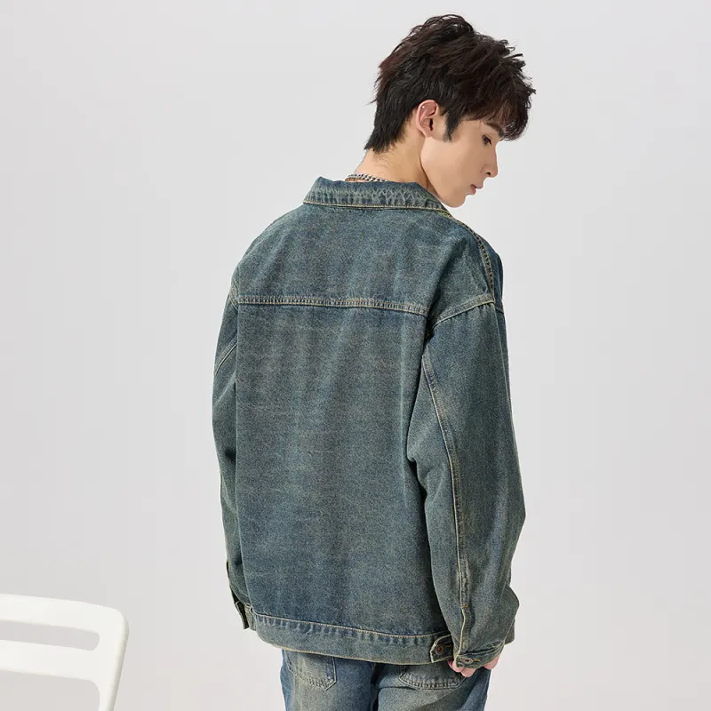 JASONWOOD Cowboy On The Run Denim Jacket Men's Vintage Blue-8