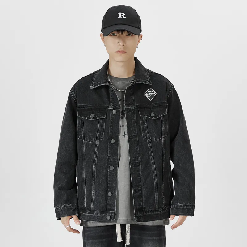 JASONWOOD Denim Jackets Men Black-5