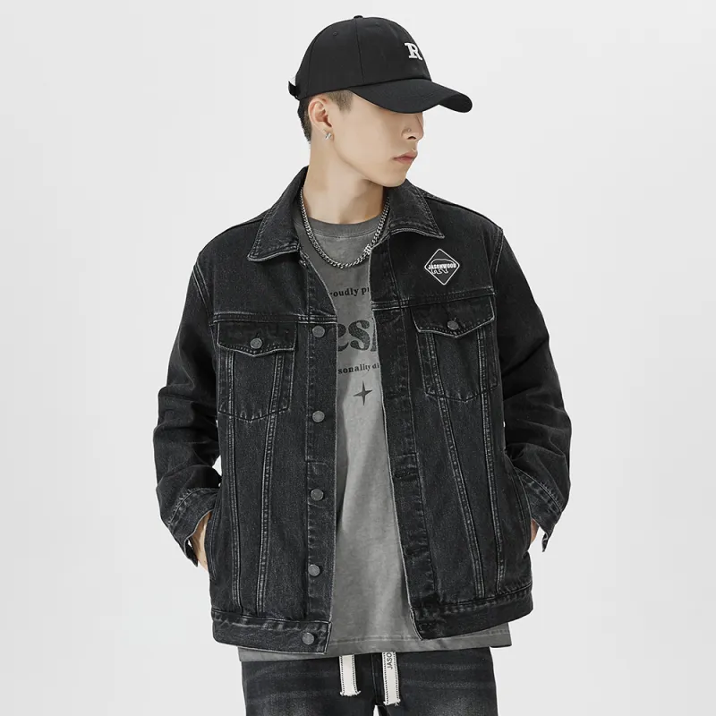 JASONWOOD Denim Jackets Men Black-6