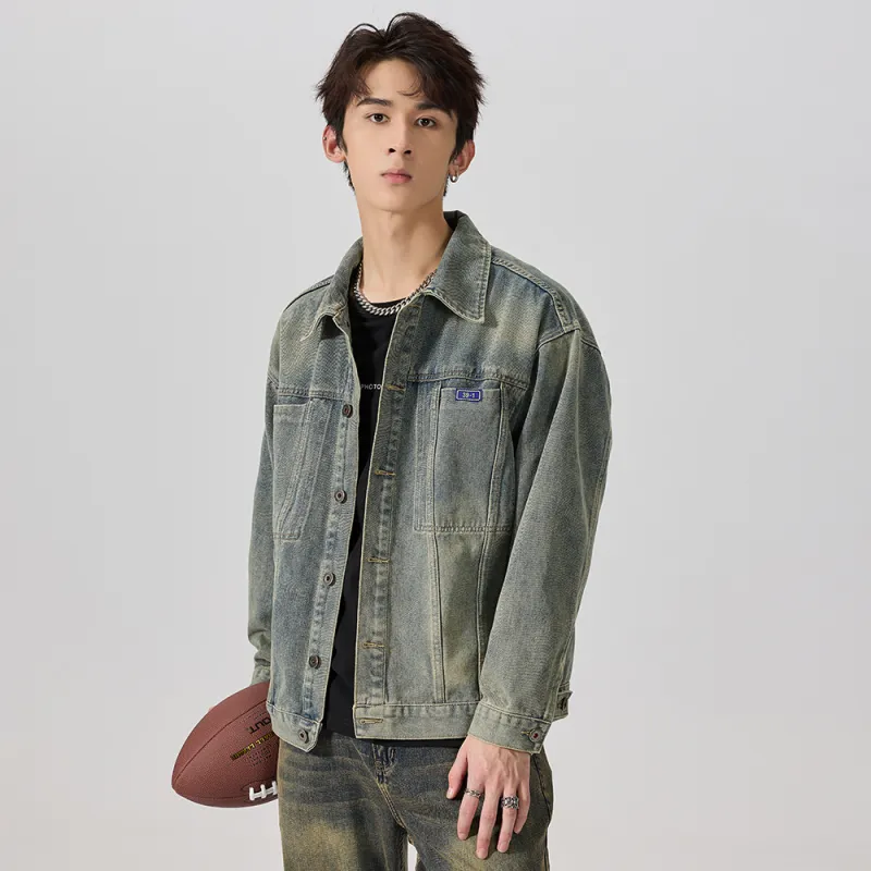 JASONWOOD Denim Jacket Unisex Grass Head Gray-8