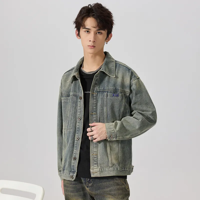 JASONWOOD Denim Jacket Unisex Grass Head Gray-9