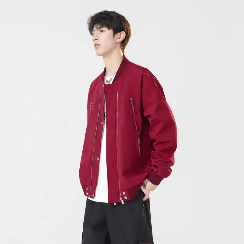 JASONWOOD Jackets Coats Unisex Burgundy-5