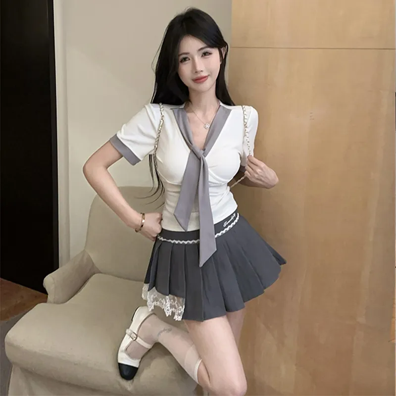 WOWI Two Piece Skirt Sets Women's-3