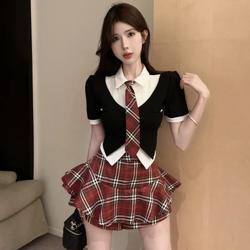 WOWI Two Piece Skirt Sets Women's-4