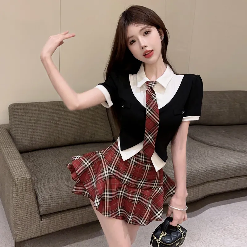 WOWI Two Piece Skirt Sets Women's-5