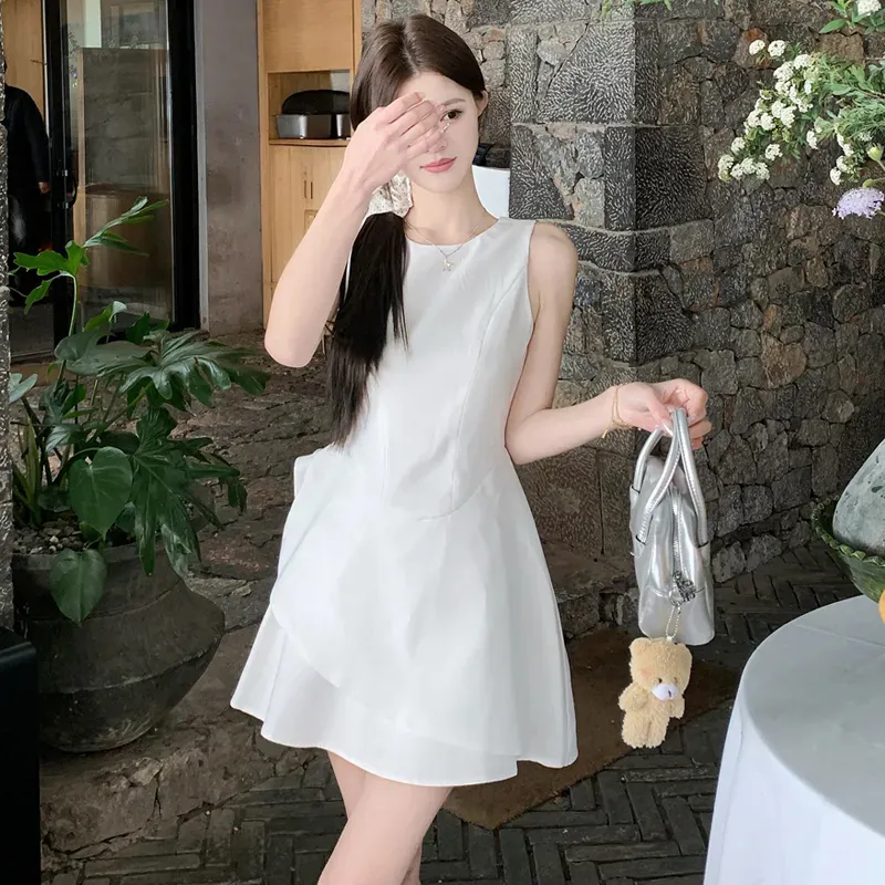 WOWI KCKS Sleeveless Dress Women's White-2