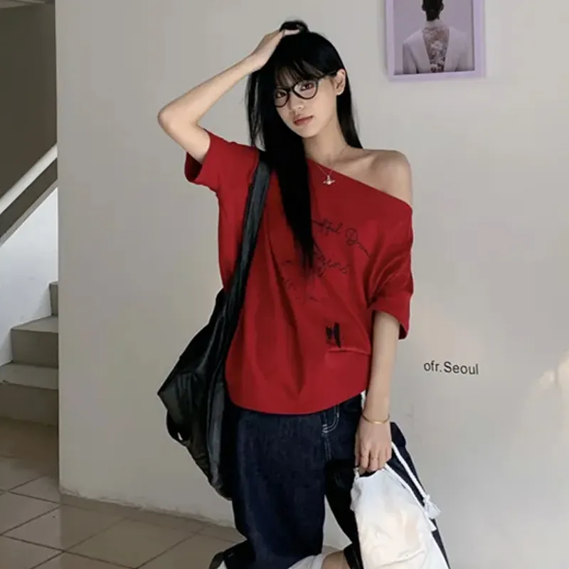 WOWI T Shirts Women's Red-2