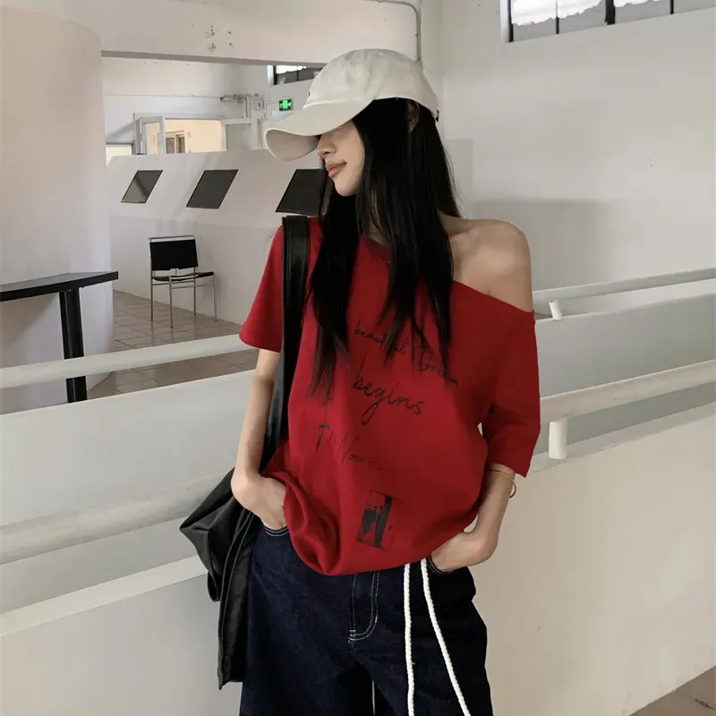WOWI T Shirts Women's Red-3