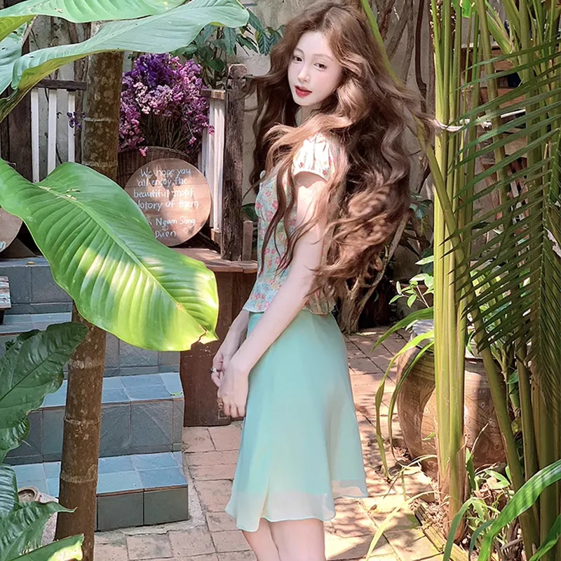 WOWI Two Piece Skirt Sets Women's-5