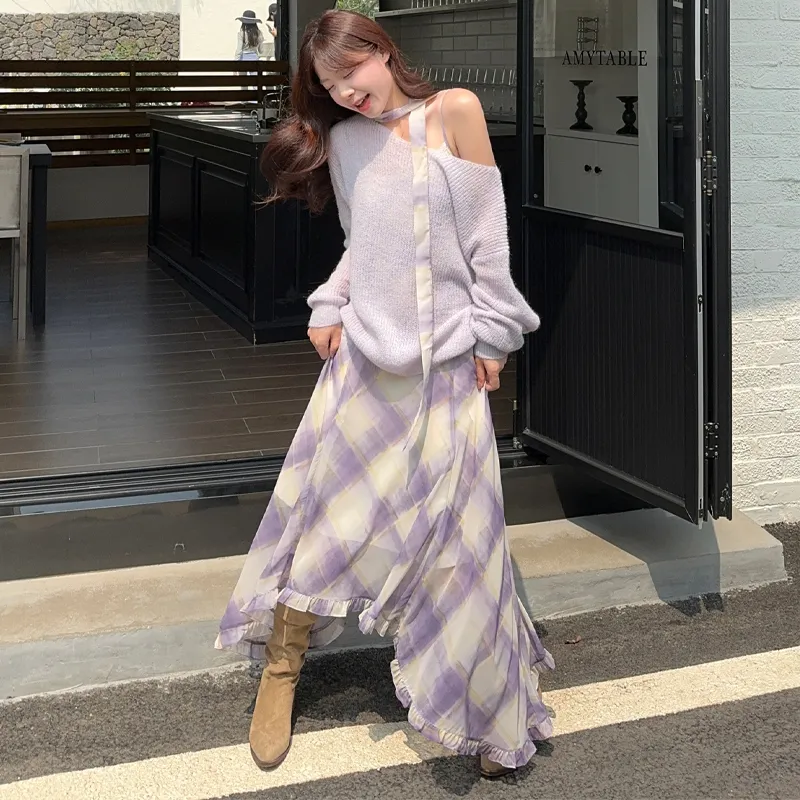 WOWI Two Piece Skirt Sets Women's-3