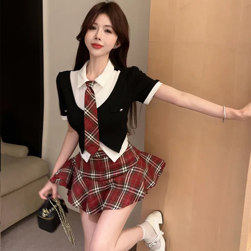 WOWI Two Piece Skirt Sets Women's-3