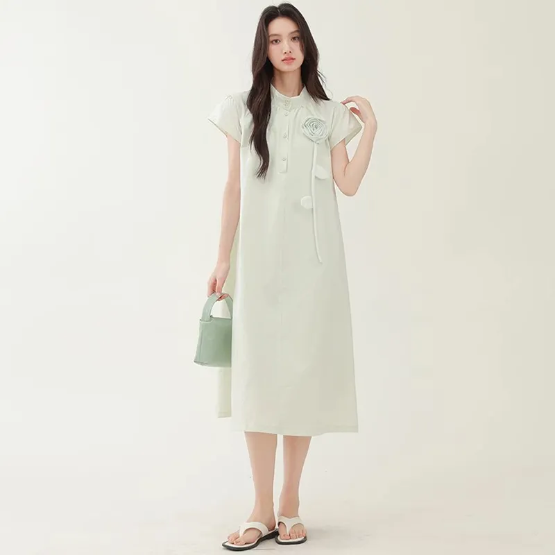 WOWI KCKS Short Sleeved Dress Women's Mint Green-3