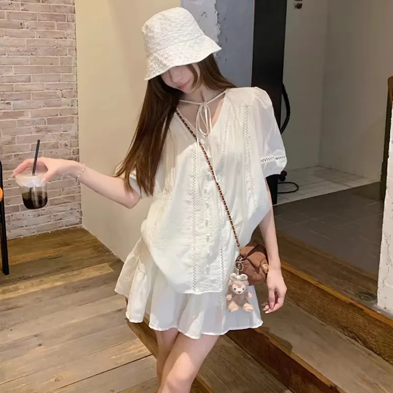 WOWI Two Piece Skirt Sets Women's-3