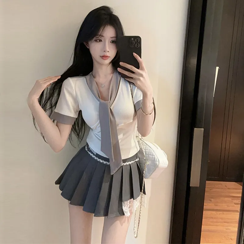 WOWI Two Piece Skirt Sets Women's-4