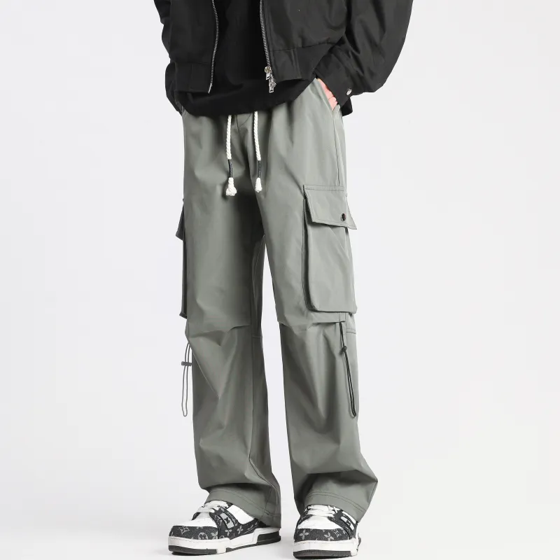 DEERWAY Casual Pants Unisex Red Coffee-8