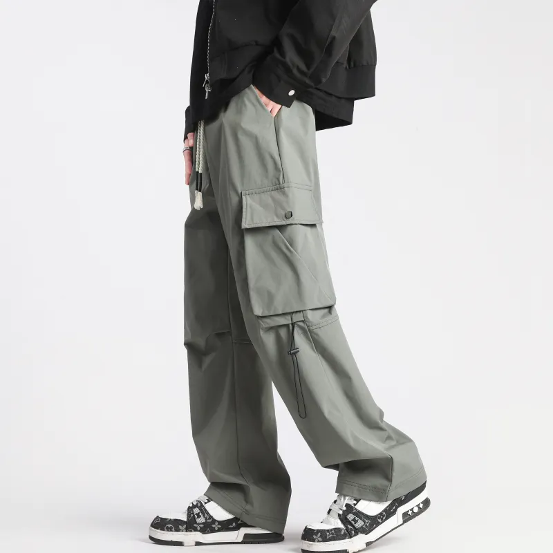 DEERWAY Casual Pants Unisex Red Coffee-7