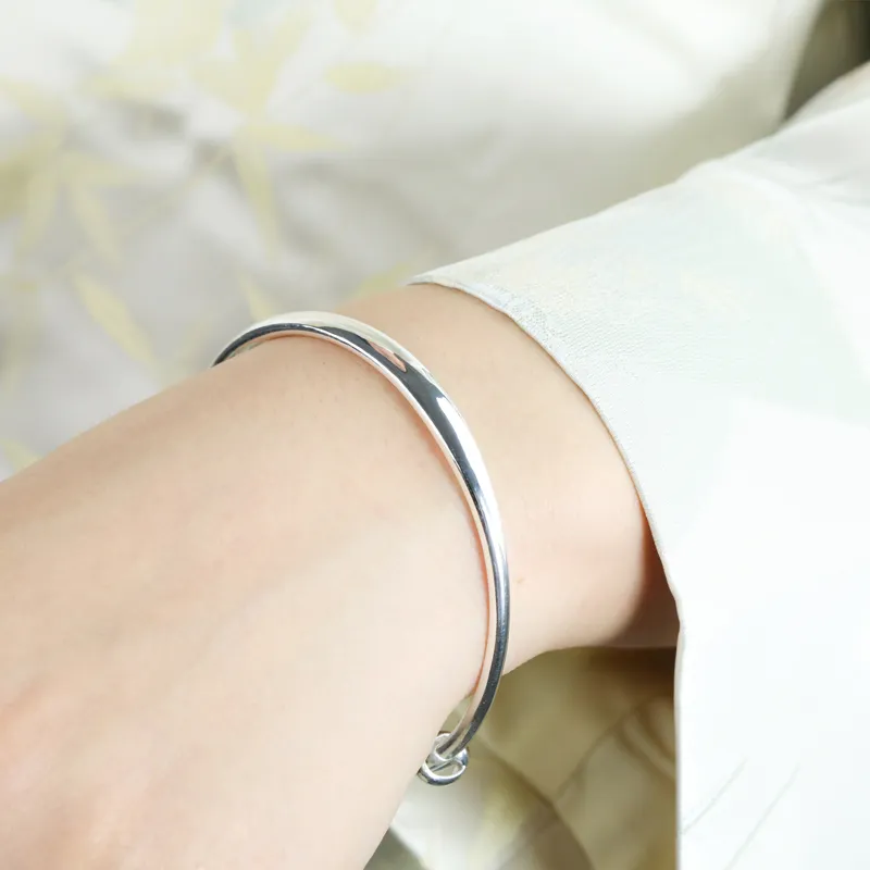 CHIC ZONE 999 Fine Silver Sterling Silver Bracelets Women's-2