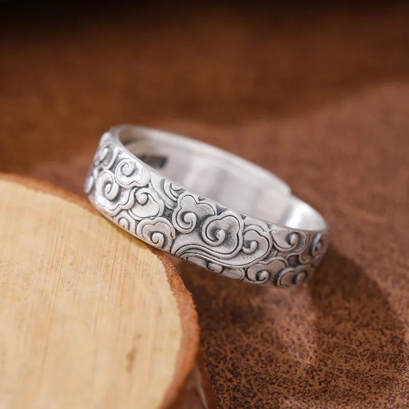 CHIC ZONE S999 Fine Silver Rings Women's-2