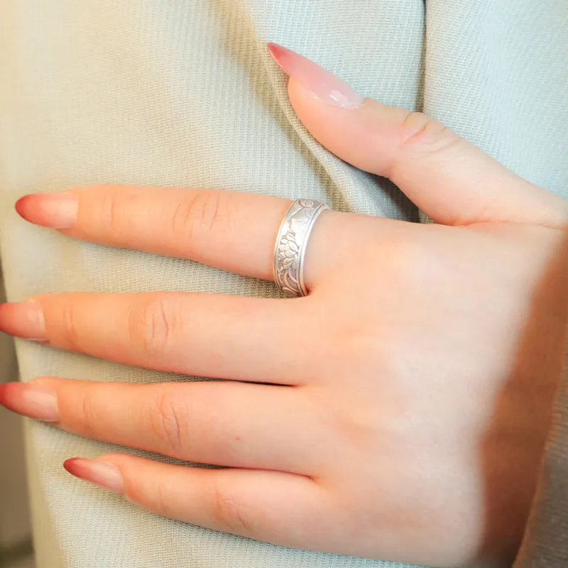 CHIC ZONE 999 Fine Silver Rings Women's-2