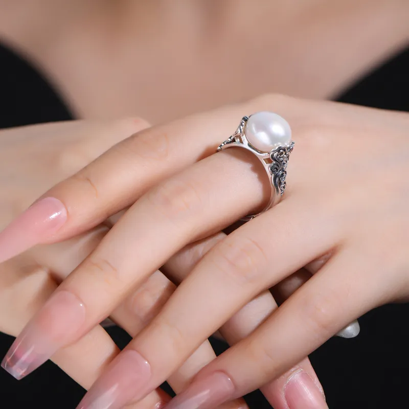 CHIC ZONE Pearl Rings Women's-3