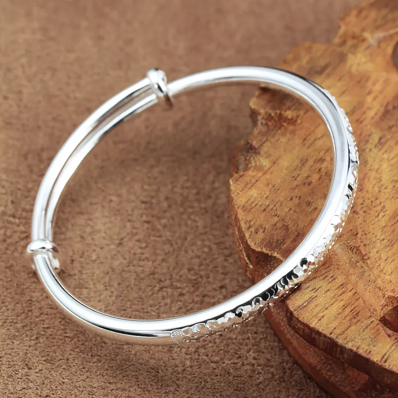 CHIC ZONE 999 Fine Silver Bangles Women's-5