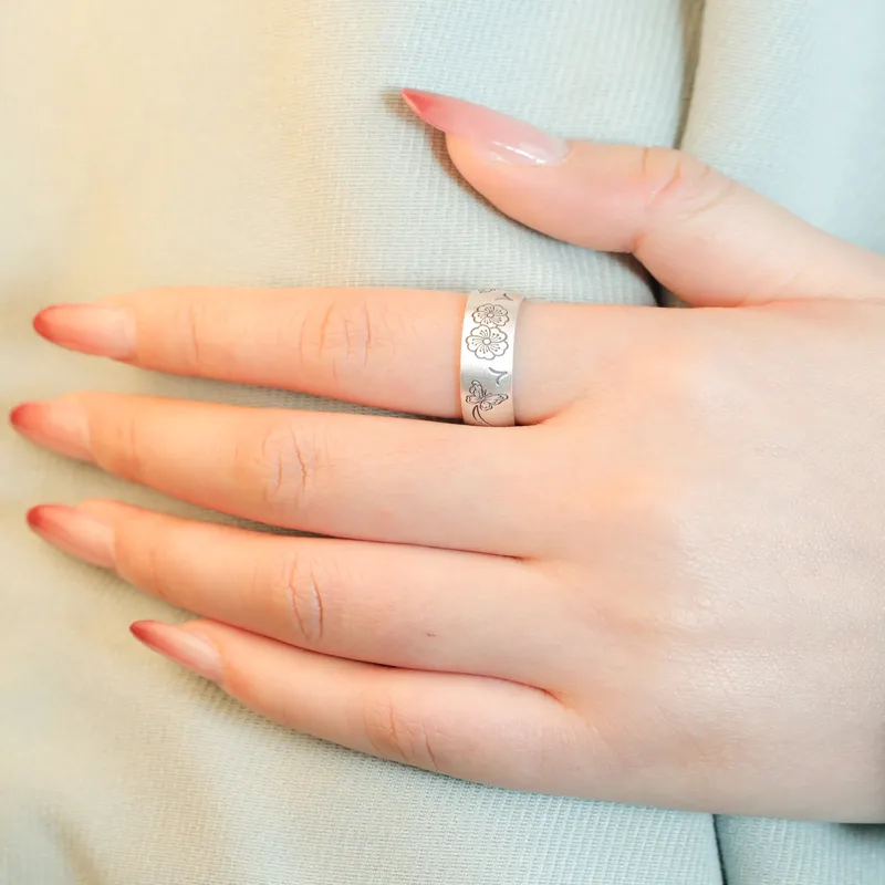 CHIC ZONE 999 Fine Silver Rings Women's-4