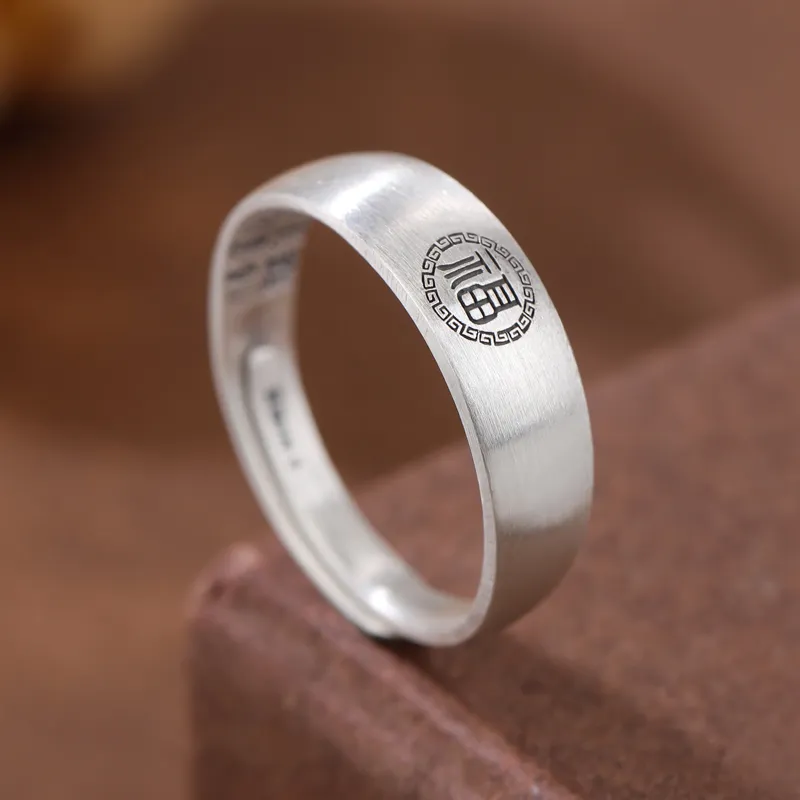 CHIC ZONE 999 Fine Silver Rings Unisex-6