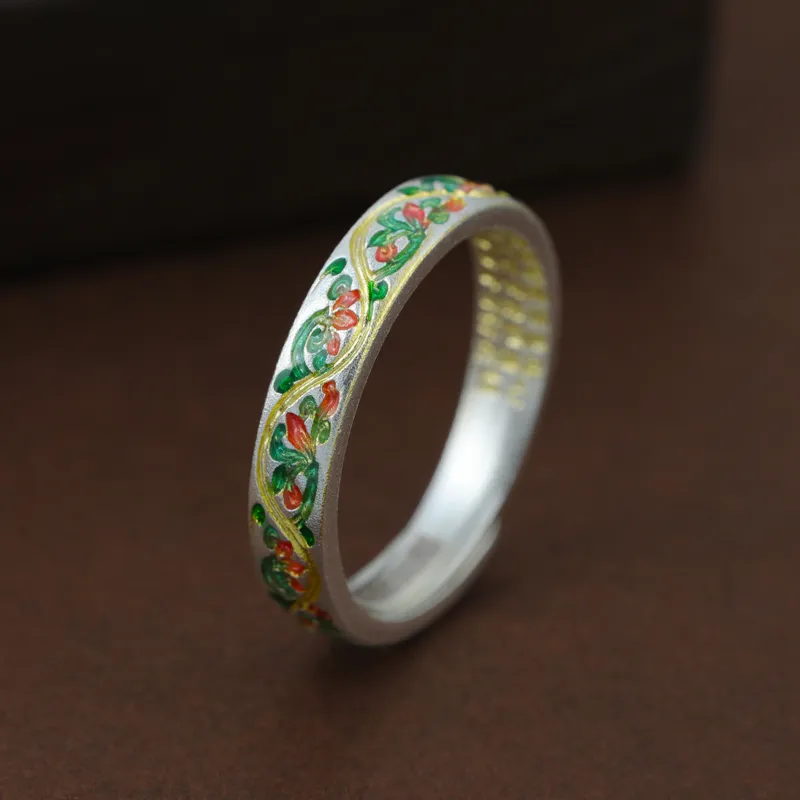 CHIC-ZONE 999 Fine Silver Rings Women's-6