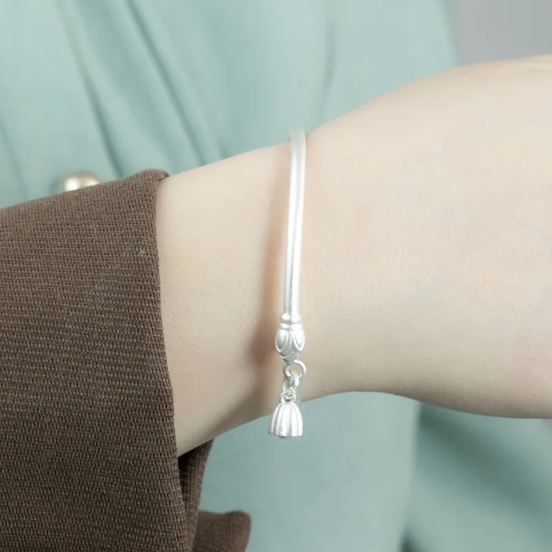 CHIC ZONE 999 Fine Silver Bangles Women's-1