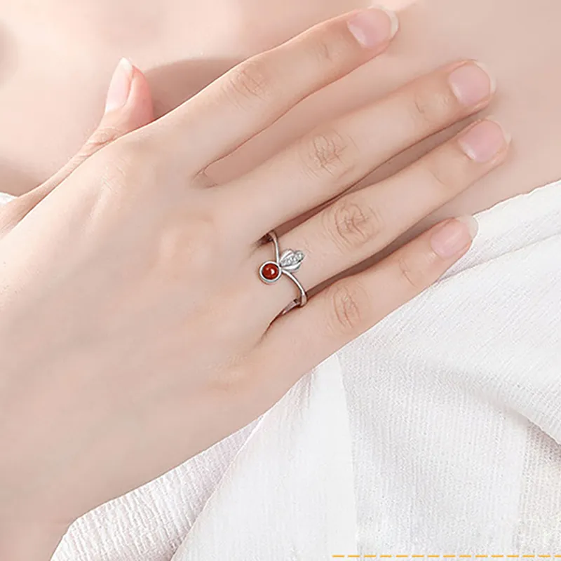 CHIC ZONE Agate Jade Rings Women's-3