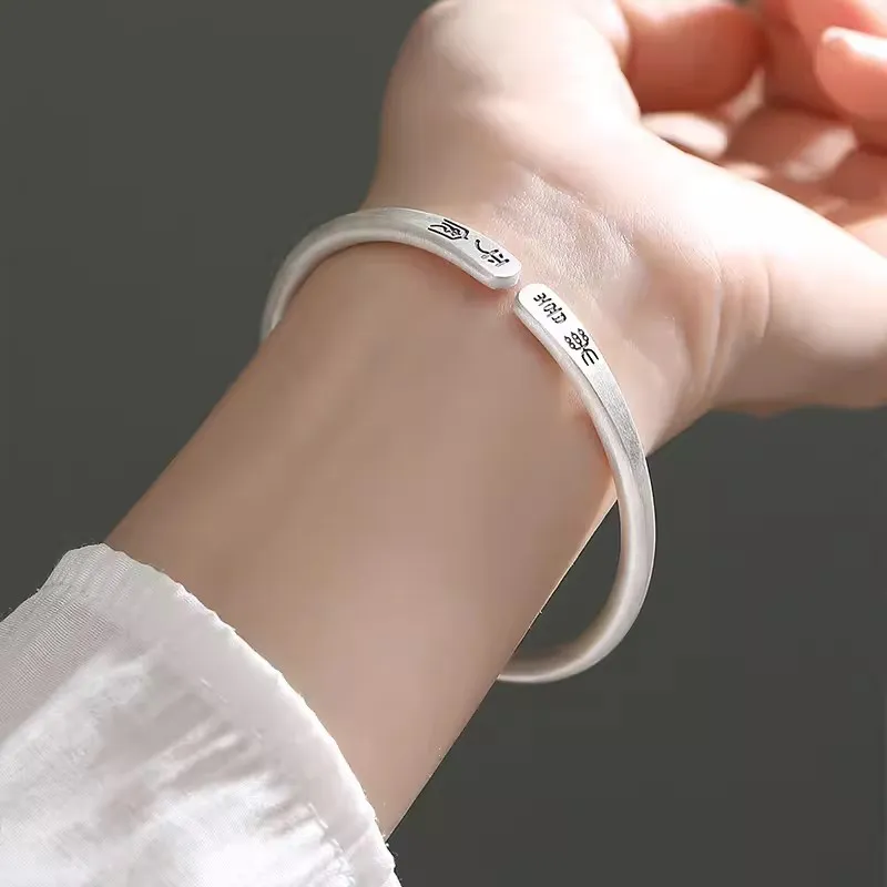 CHIC ZONE S999 Fine Silver Sterling Silver Bracelets Women's-4