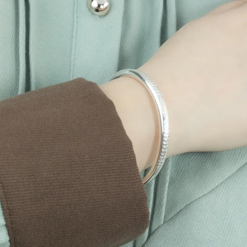 CHIC ZONE 999 Fine Silver Bangles Unisex-3