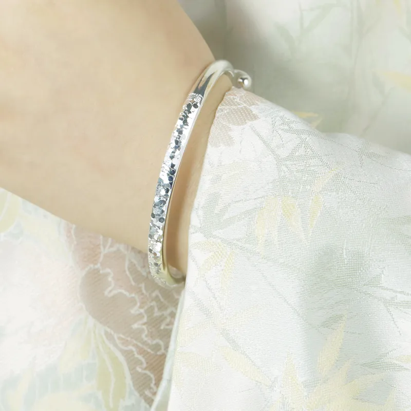 CHIC ZONE 999 Fine Silver Bangles Women's-3