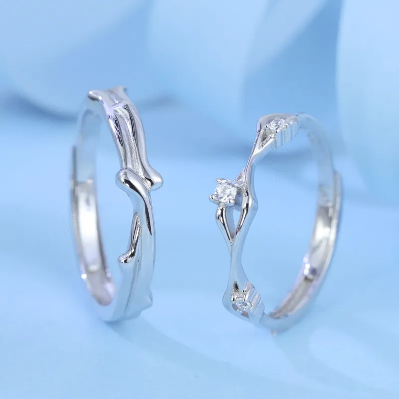 CHIC ZONE 925 Sterling Silver Rings Unisex-5