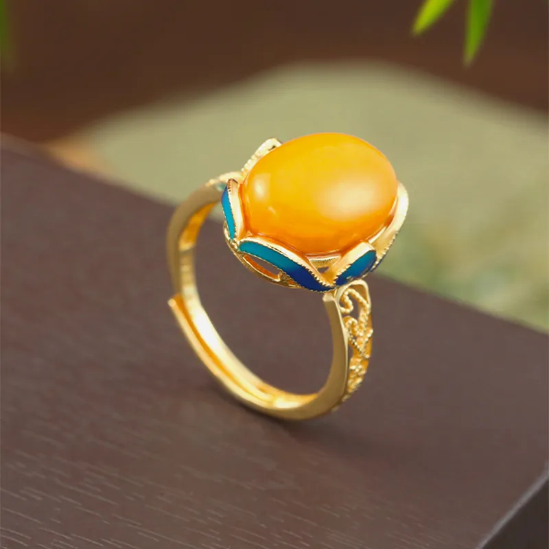 CHIC ZONE S925 Silver Beeswax Rings Women's-2