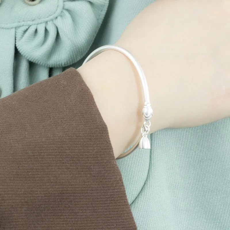 CHIC ZONE 999 Fine Silver Bangles Women's-3