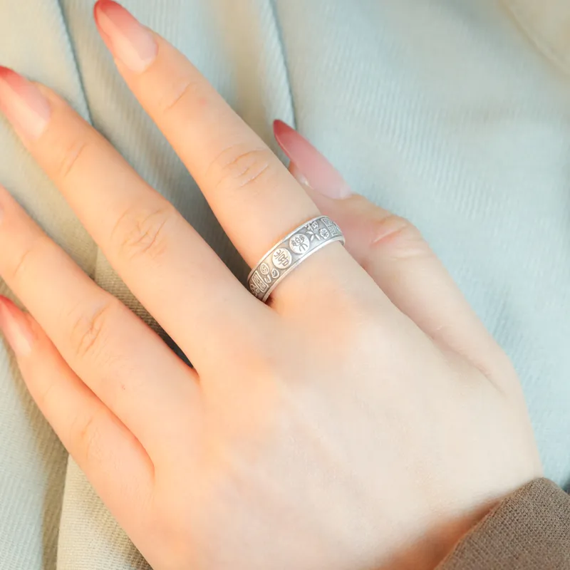 CHIC ZONE 999 Fine Silver Rings Unisex-2