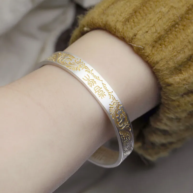 CHIC ZONE 999 Fine Silver Sterling Silver Bracelets Women's-8