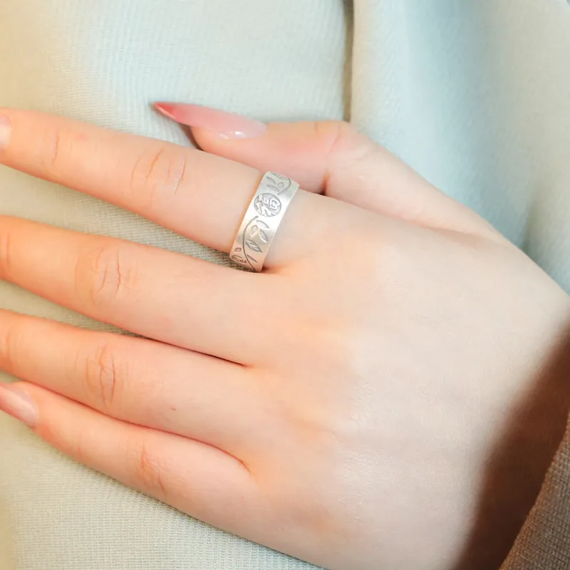 CHIC ZONE 999 Fine Silver Rings Women's-3