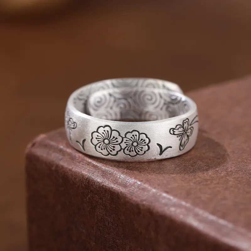 CHIC ZONE 999 Fine Silver Rings Women's-7